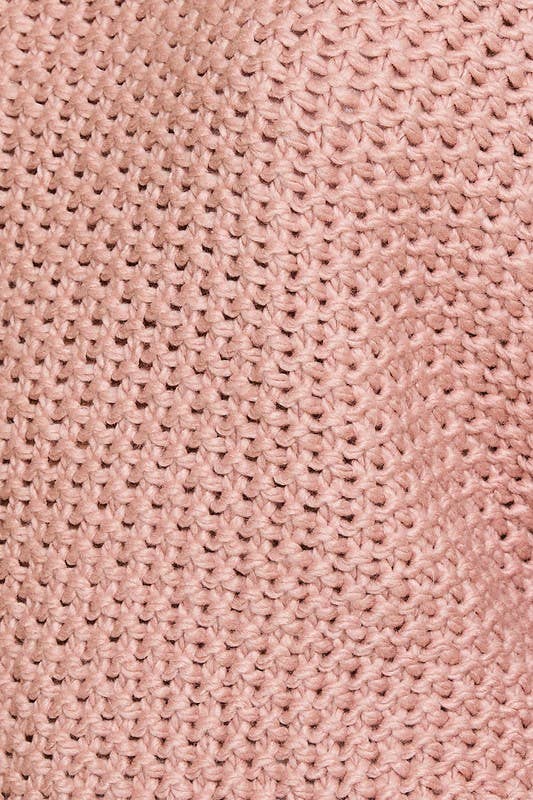 Chunky Yarn Sweater Top: Rose