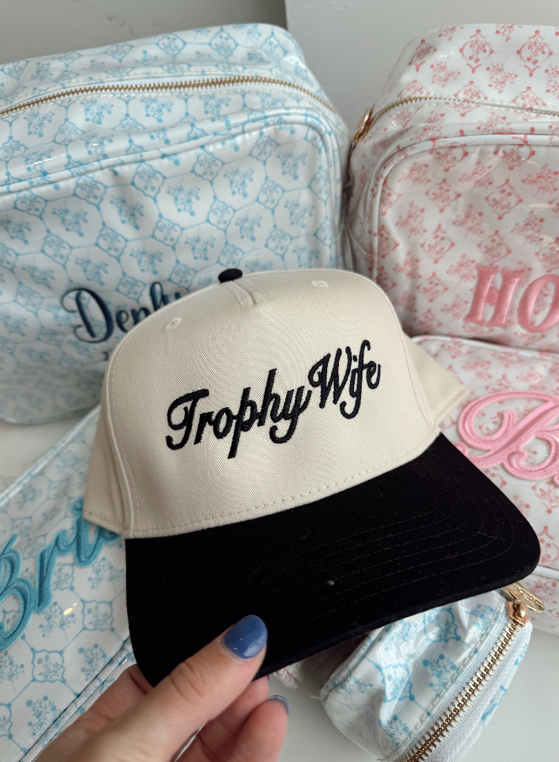 Trophy Wife - Black Vintage Trucker Hat