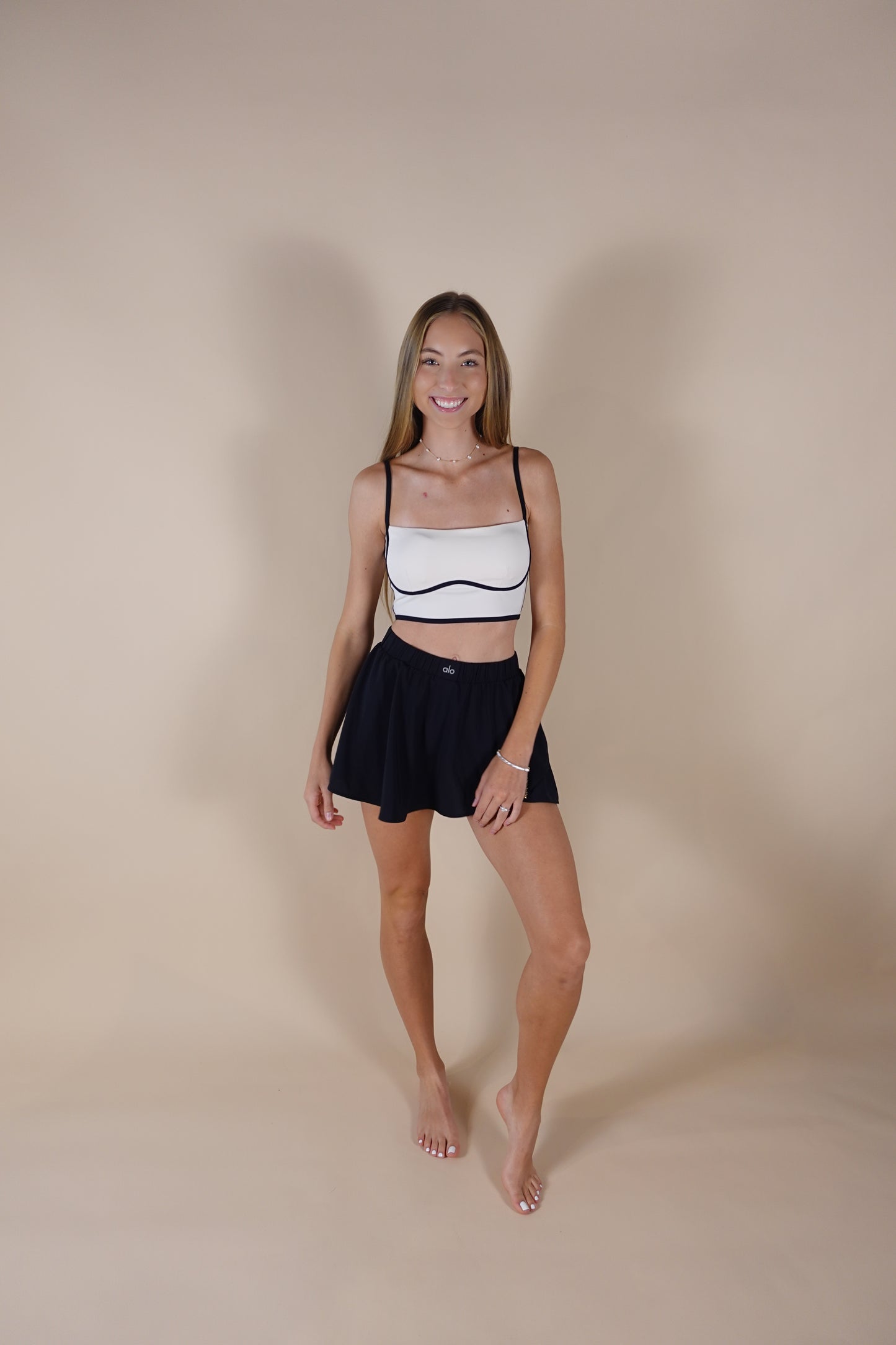Calie Tank - cream & black