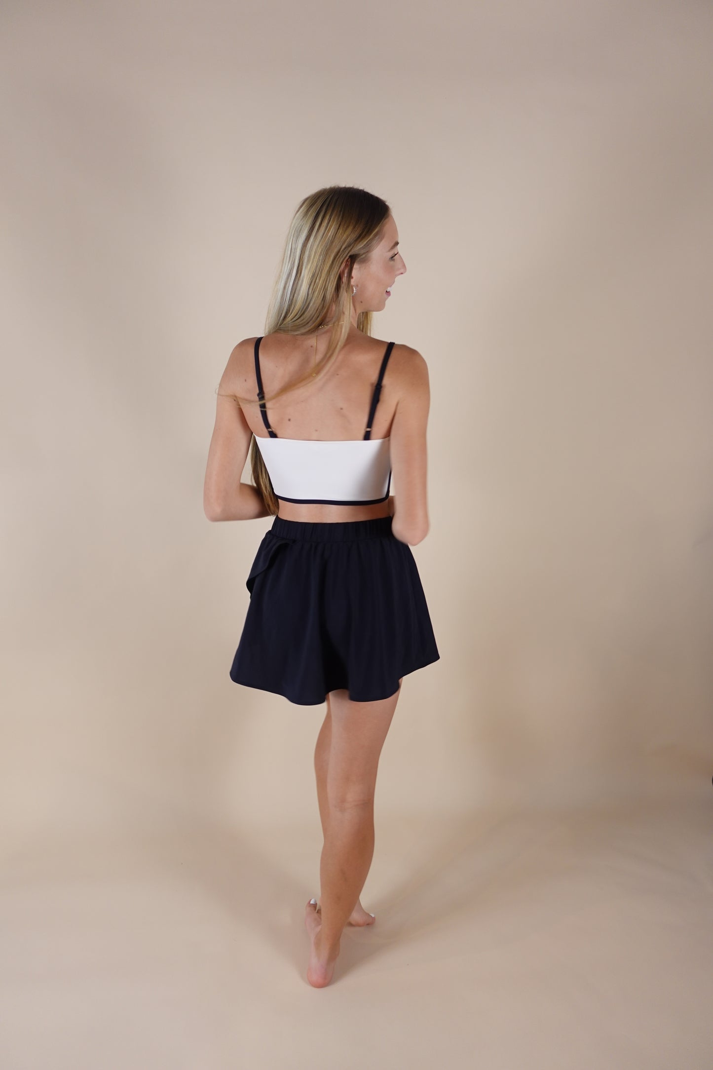 Calie Tank - cream & black