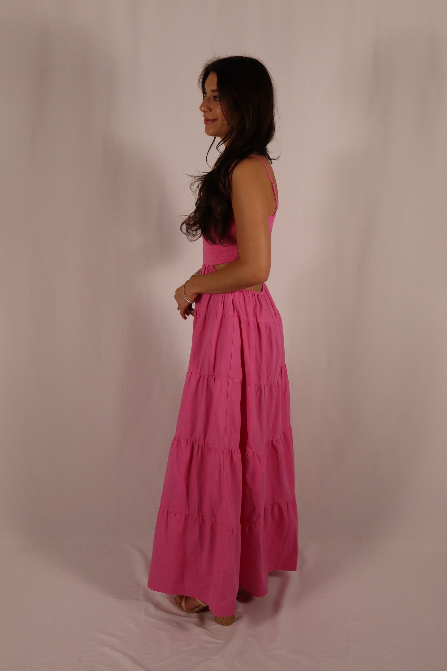 Tiered Maxi Dress - Pink