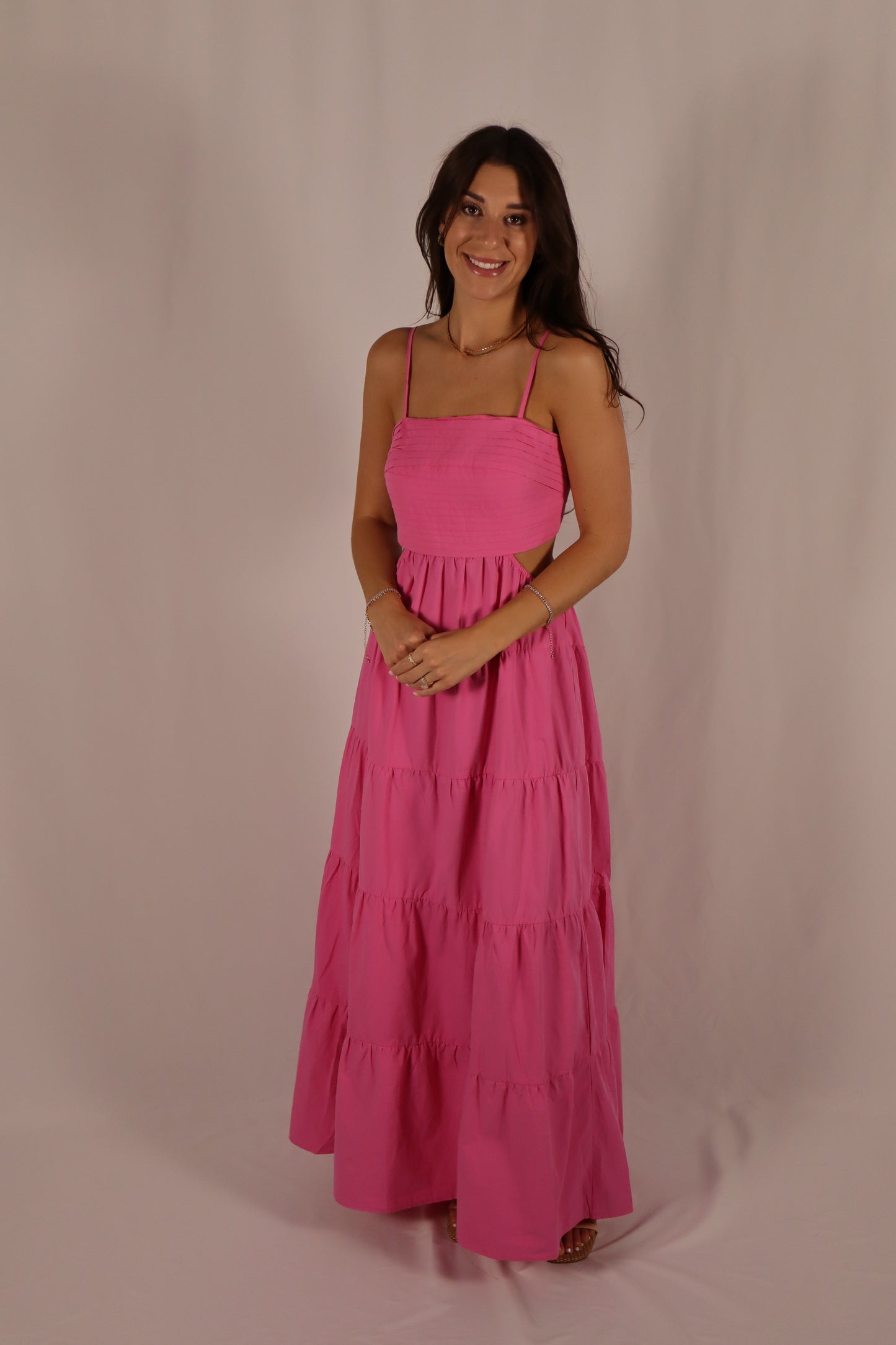 Tiered Maxi Dress - Pink