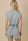Blazer Style Denim Romper