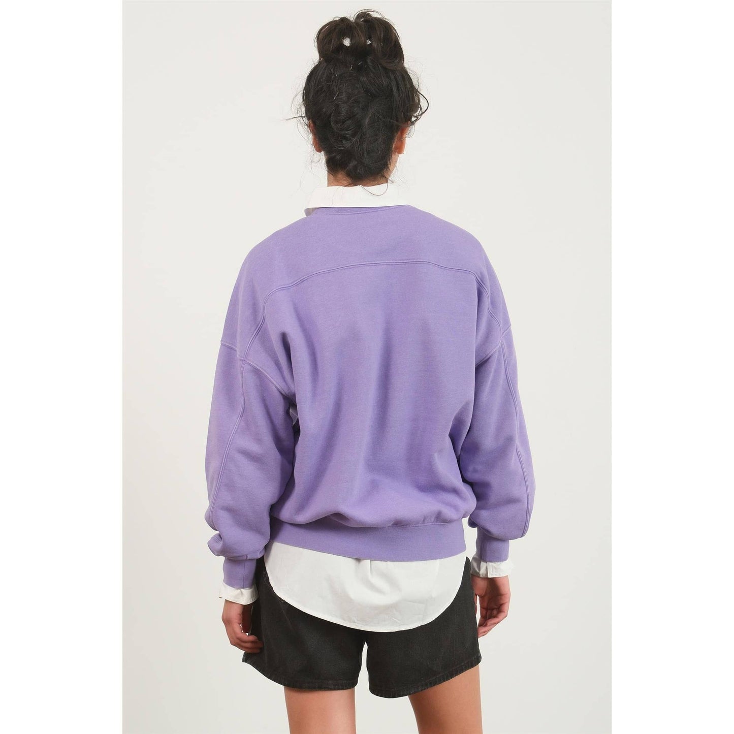 Crewneck Long Sleeve Sweatshirt: Lavender