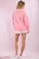 Hearts Thread Embroidered Sweater - Candy Pink