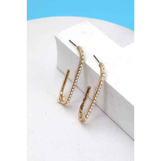 Paisley Hoop Earrings - Gold