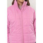Quilted Puffer Jacket: Pink