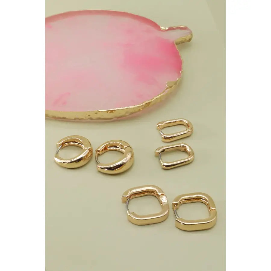 Mindy Hoop Earring Sets - Gold