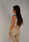 Texture Knit Tank top With Pants Set - Taupe - RESTOCK!
