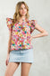 Flutter Sleeve Floral Top