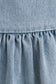 Boat Neck Sleeveless Low Waist Denim Dress: Light Denim