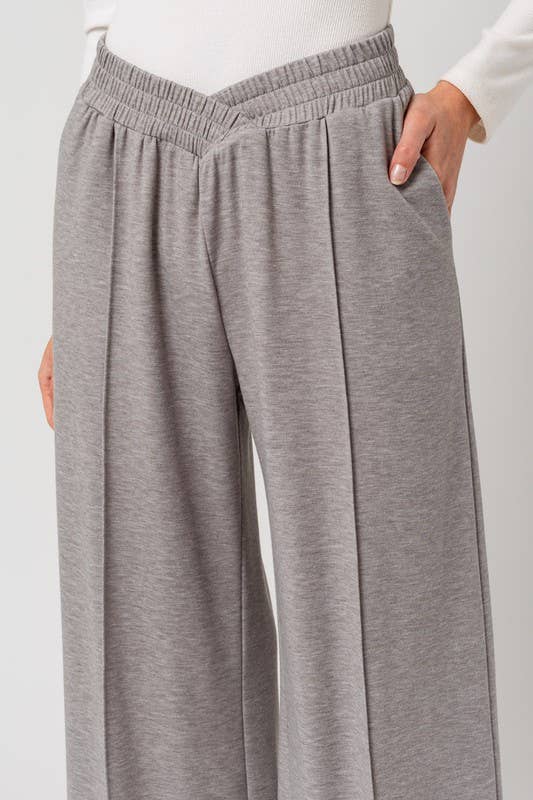 Criss Cross Sweat Pants: Heather Grey