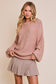 Chunky Yarn Sweater Top: Rose