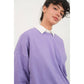 Crewneck Long Sleeve Sweatshirt: Lavender