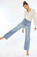 High Rise 90's Criss Cross Straight Leg Jeans