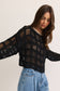 Boat Neck Crochet Top: Black