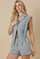 Blazer Style Denim Romper