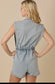 Blazer Style Denim Romper