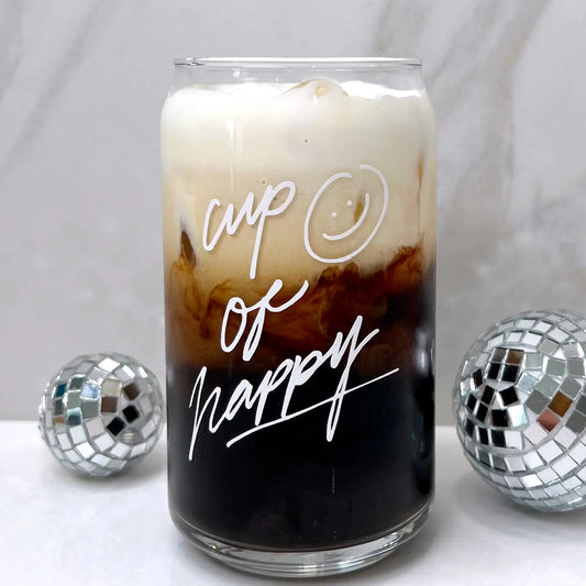 Cup of Happy | Modern Coffee Glass