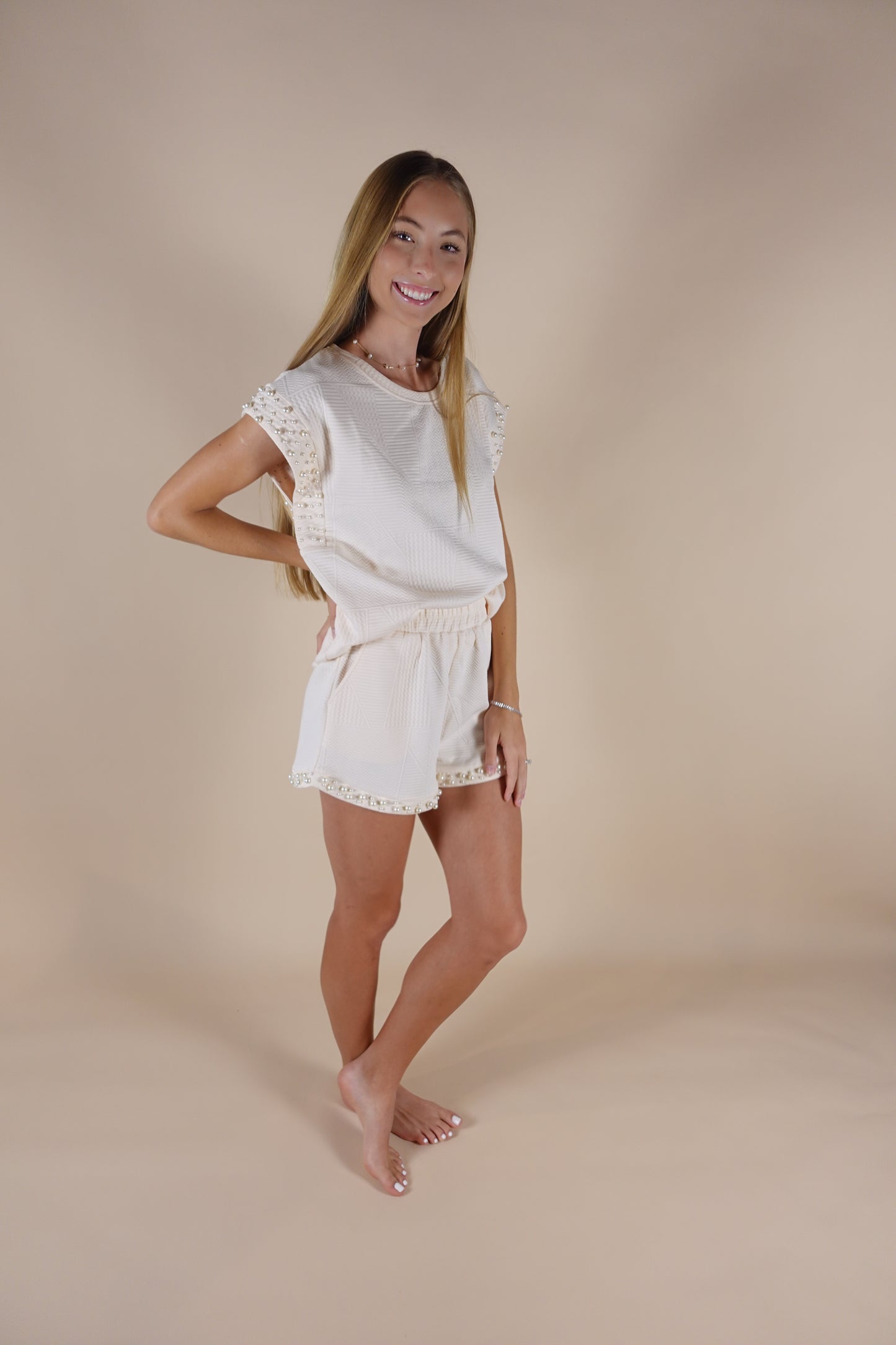 Pearl Shorts - Cream