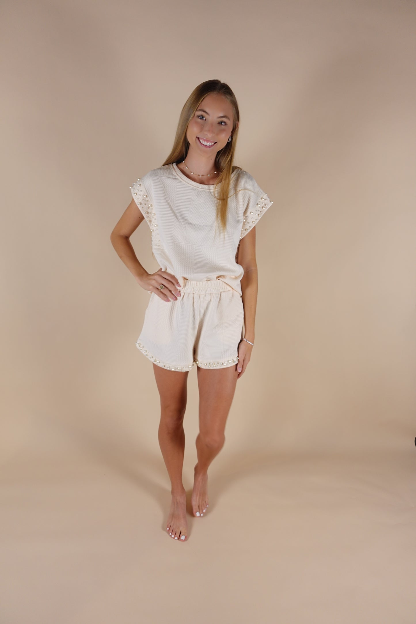 Pearl Shorts - Cream