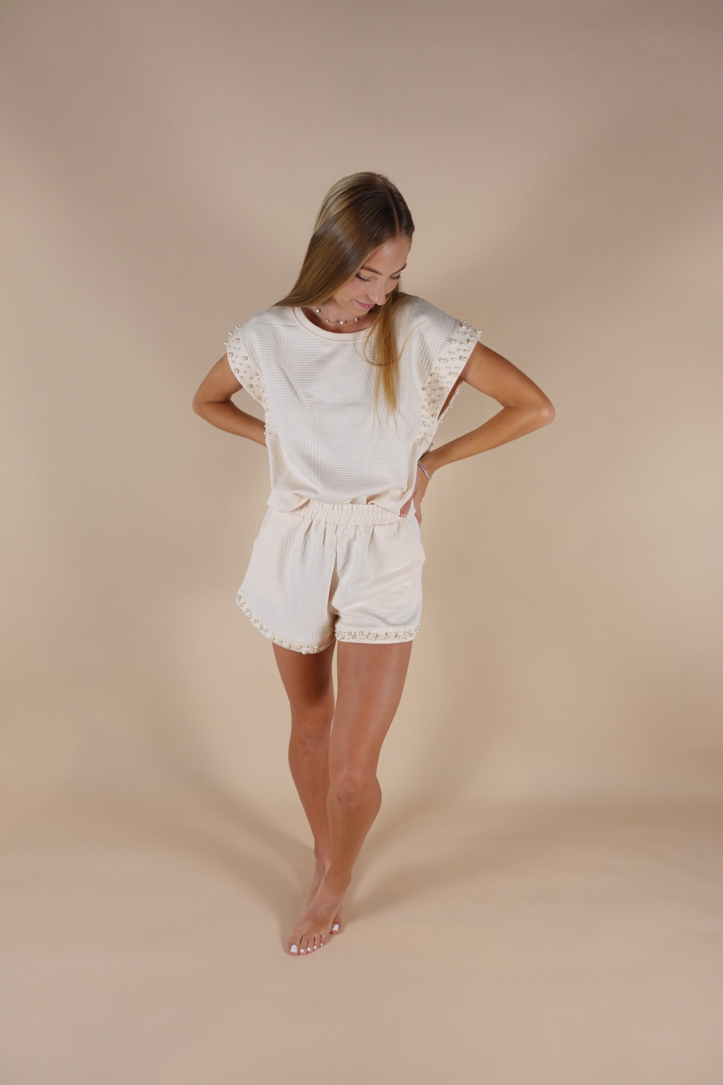 Pearl Shorts - Cream