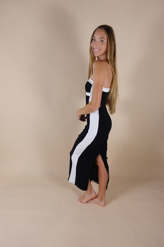 Lexi Maxi Dress - Black & White