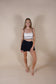 Calie Tank - cream & black