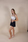 Calie Tank - cream & black