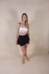 Calie Tank - cream & black