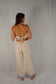 High Waisted Wave Embo Pants