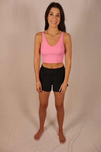 Aligned Cropped Tank - Cream or Pink ￼