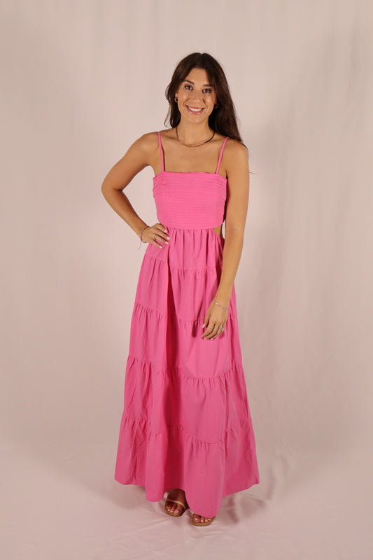 Tiered Maxi Dress - Pink