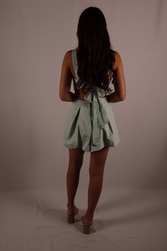 Side Cut Out Romper - Mint