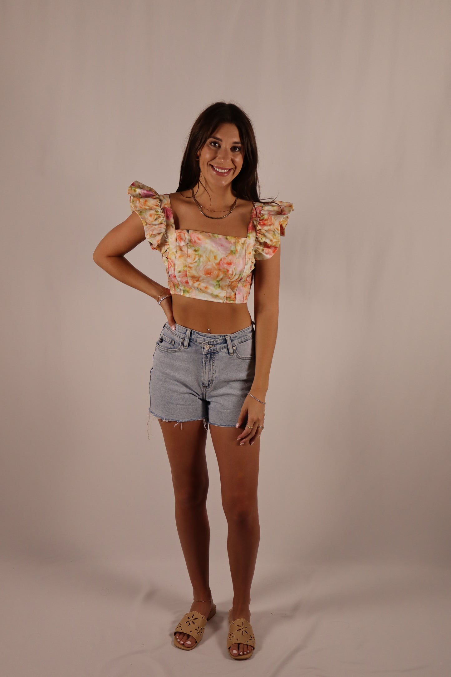 Floral Flutter Top