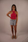 Knit Halter Top - Fuchsia or White