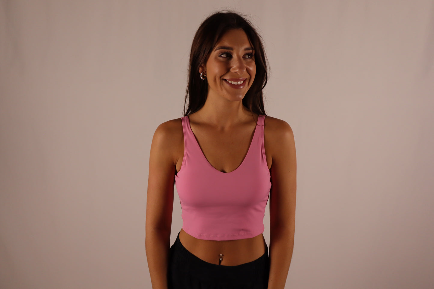 Aligned Cropped Tank - Cream or Pink ￼