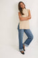 High Neck Sleeveless Sweater Top: Cream