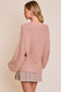 Chunky Yarn Sweater Top: Rose