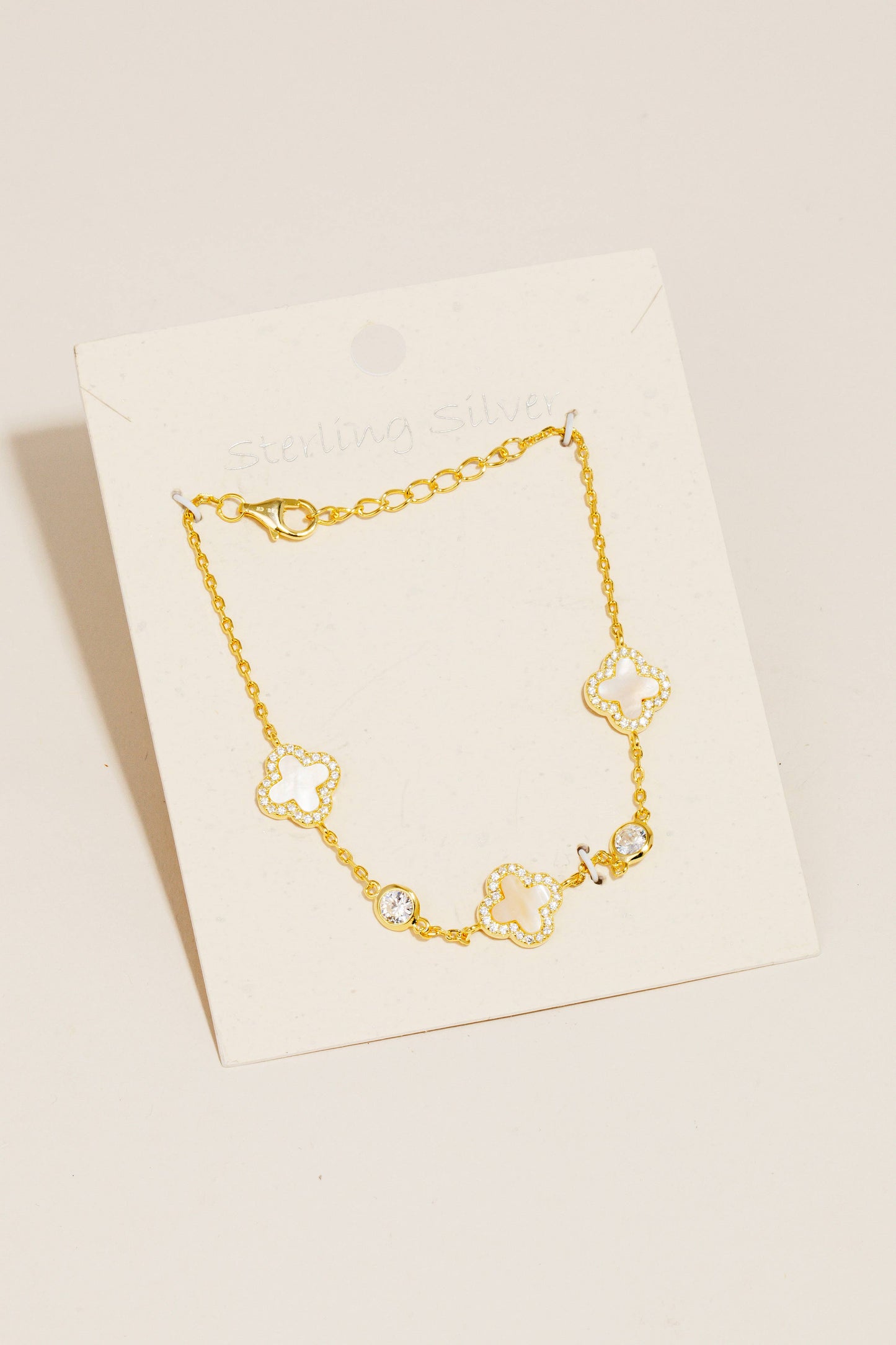 Clover Chain Bracelet: Gold