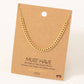 Curb Chain Link Necklace: Gold