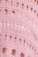 V-Neck Openwork Sweater Top: Baby Pink