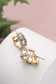 Brittany Baguette Rhinestone Earrings - Gold