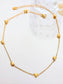 Vivre 18K Gold Non-Tarnish Petite Heart Necklace: Yellow Gold