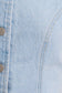 Button Front Sleeveless Denim Top: Light Denim