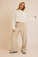 Open Knit Sweater: Cream