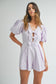 Triple Bow Romper - Lavender