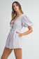 Triple Bow Romper - Lavender