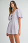 Triple Bow Romper - Lavender