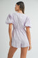 Triple Bow Romper - Lavender